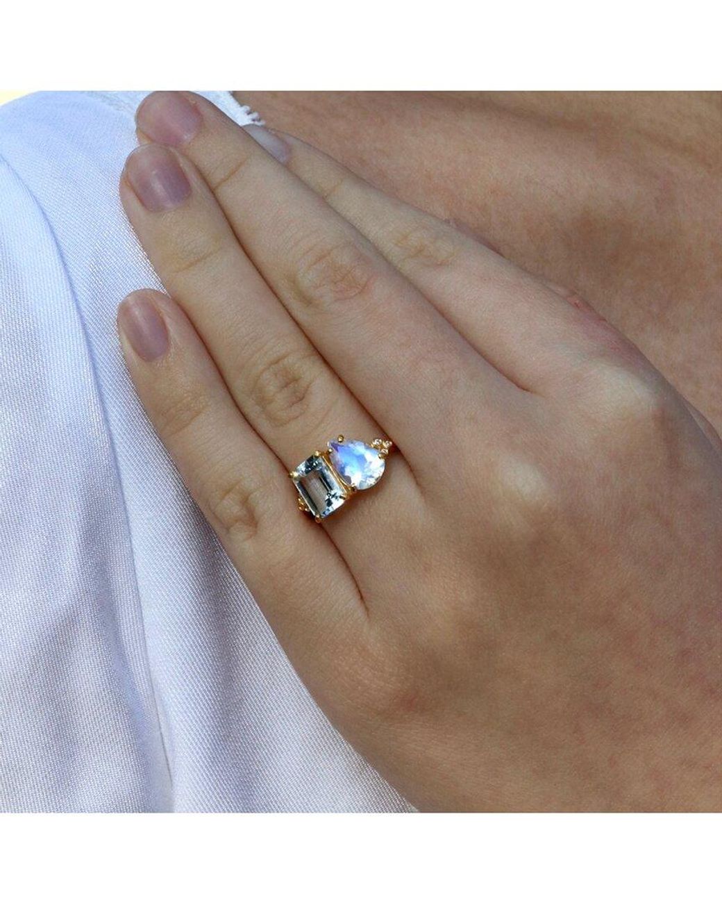 Kai Fine Jewelry Blue 14K 3.13 Ct. Tw. Diamond & Gemstone Cocktail Ring