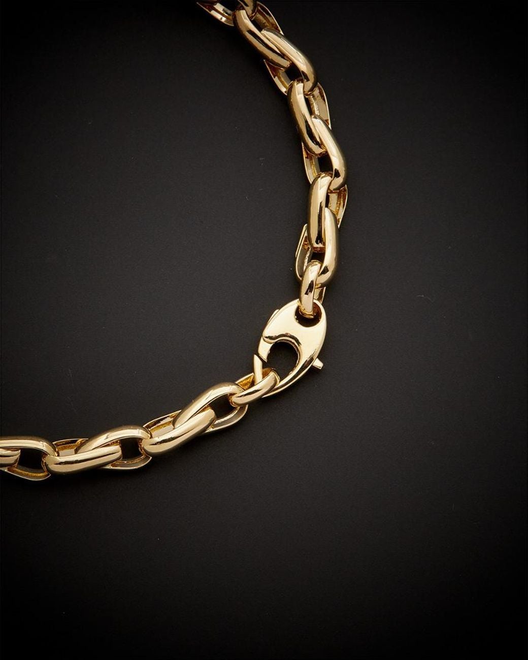 Italian Gold Black 14k Fancy Link Bracelet