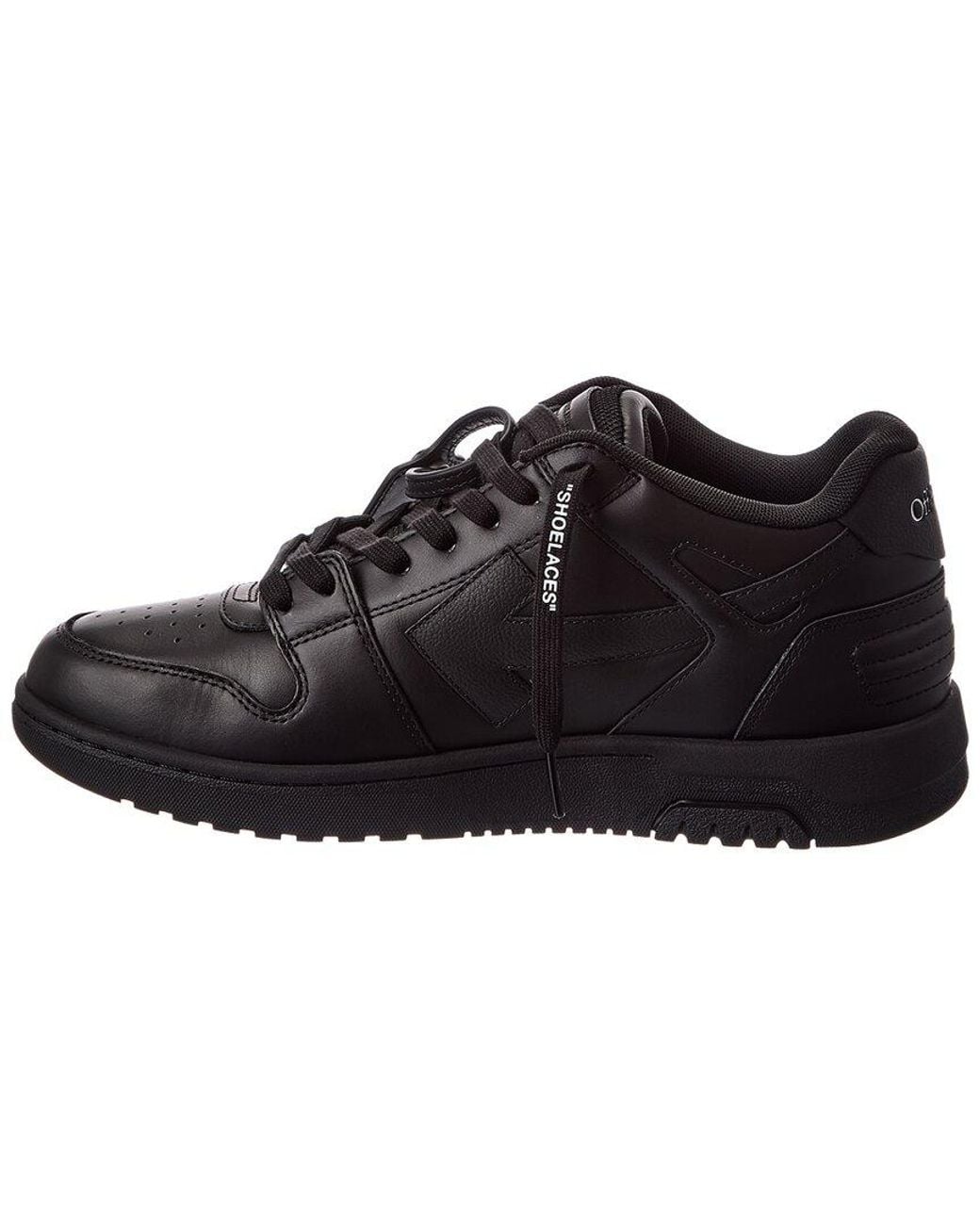 Off-White c/o Virgil Abloh Black Out Of Office Leather Sneaker for men