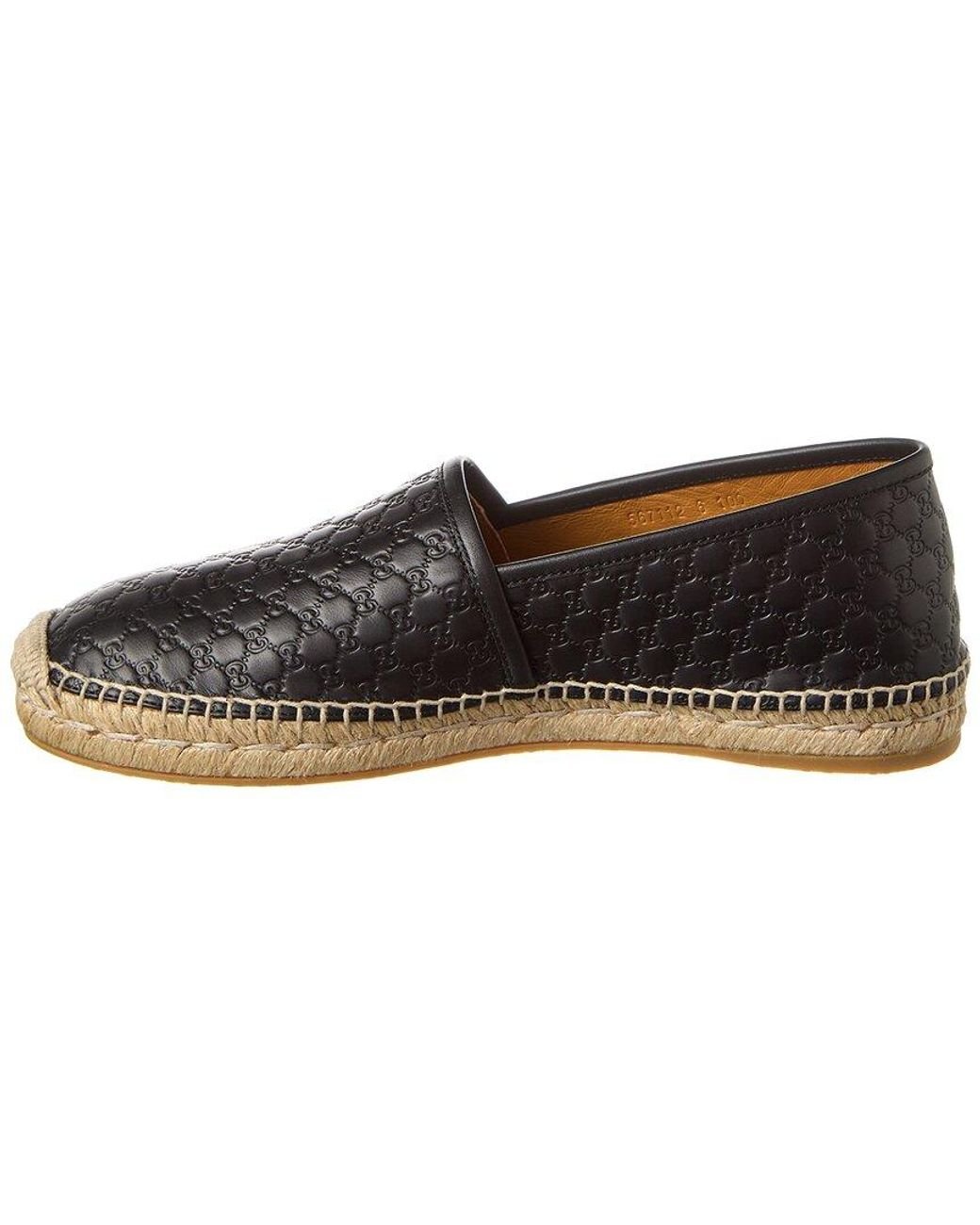 Gucci espadrilles top black leather
