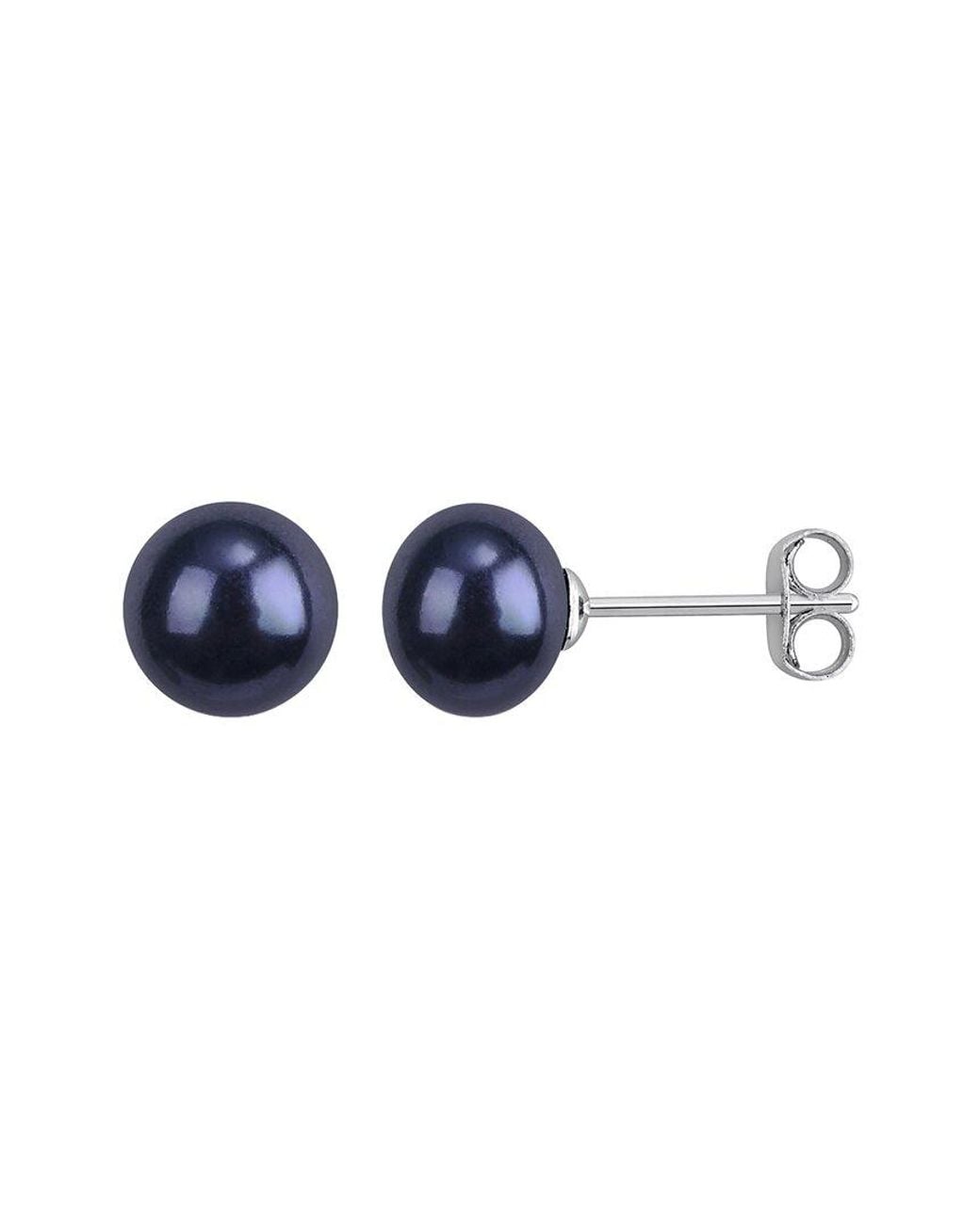 Rina Limor Blue 7-8Mm Pearl Stud Earrings