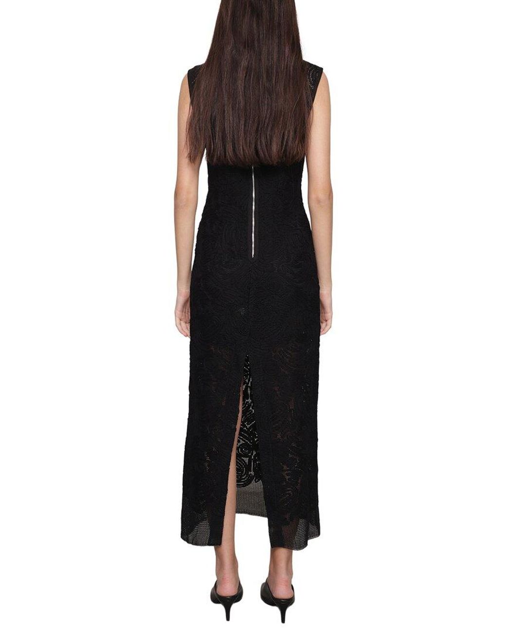 Sabina Musayev Black Tullio Midi Dress