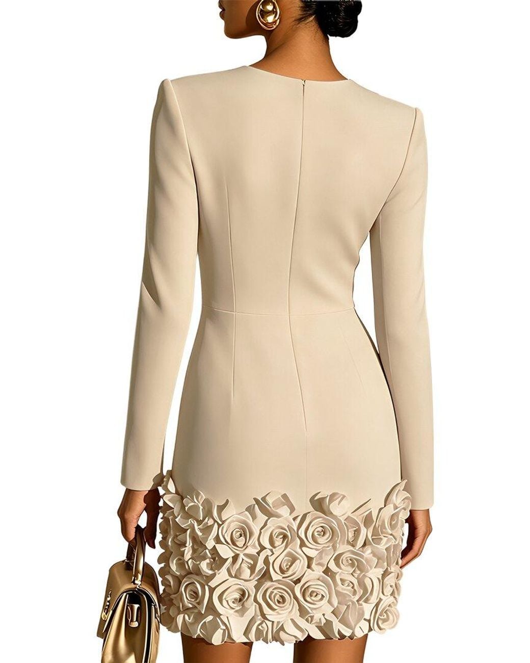 Dilireba Natural Mini Dress