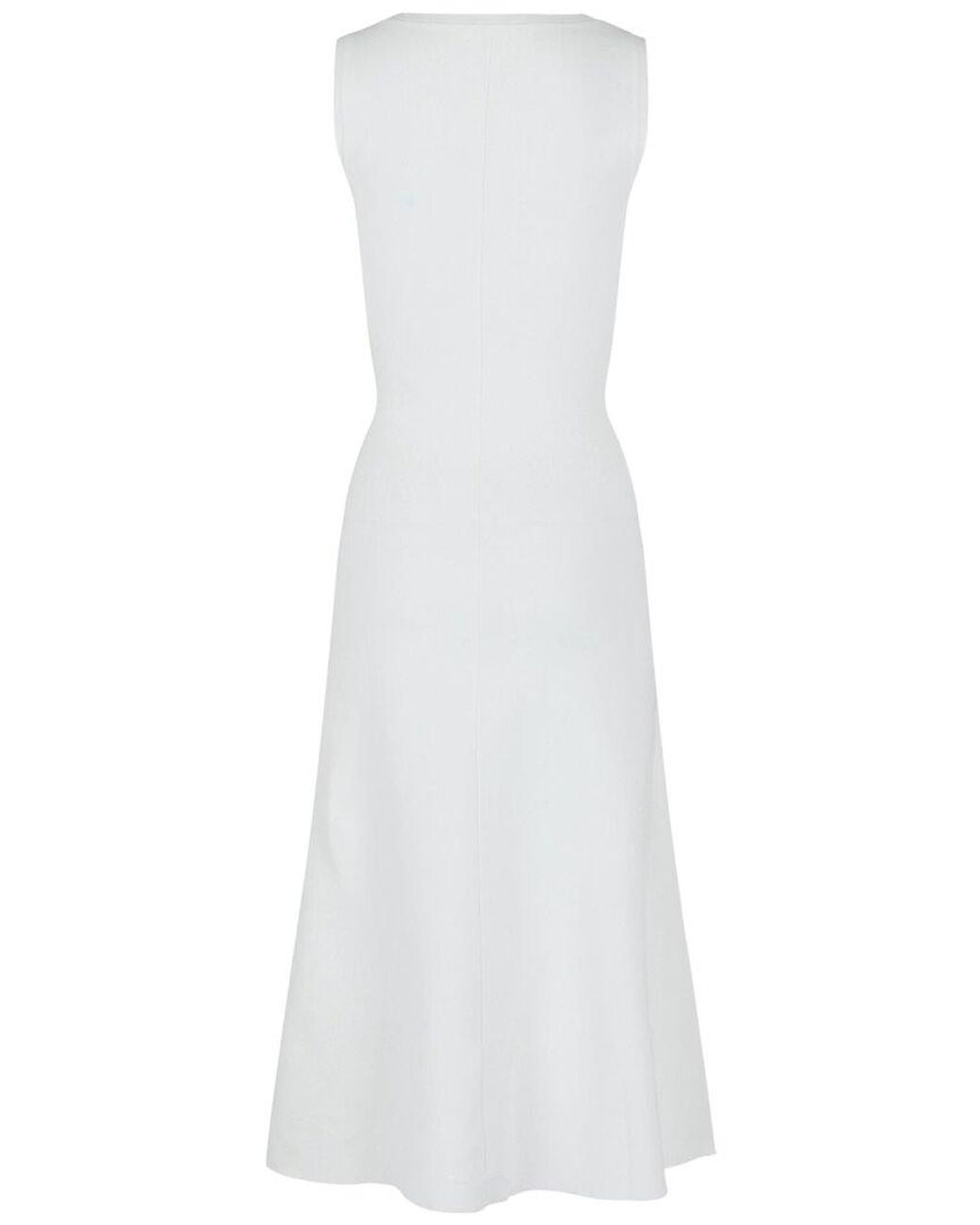 Ferragamo White Sleeveless A-Line Dress