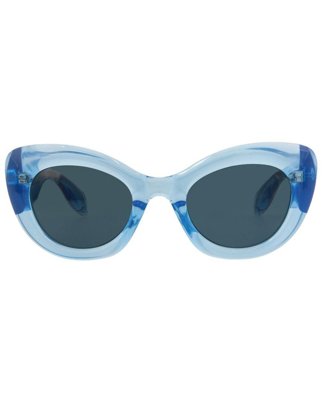 McQueen Blue Am0403s 52mm Sunglasses