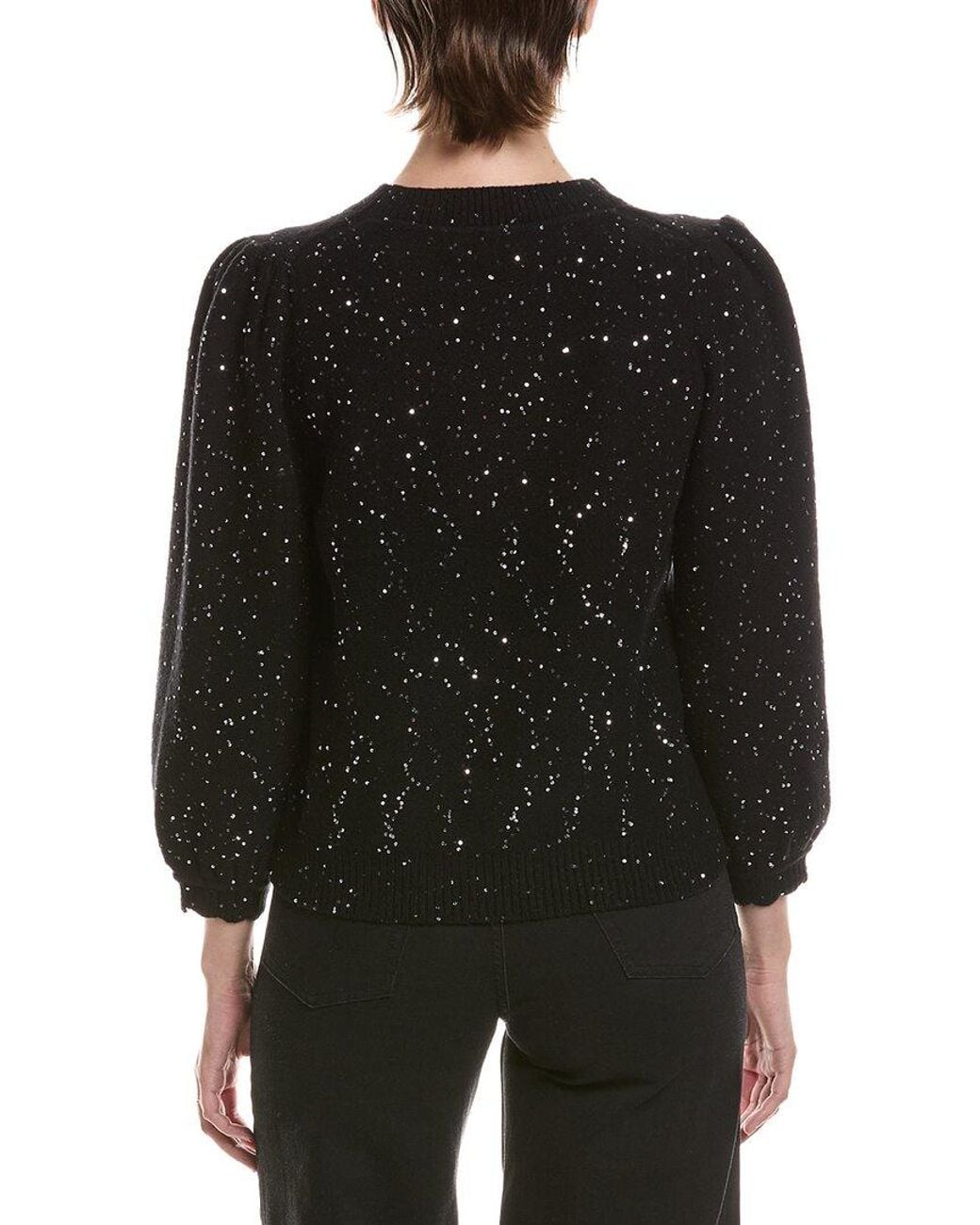 Michael Stars Black Deanna Femme Sleeve Sweater
