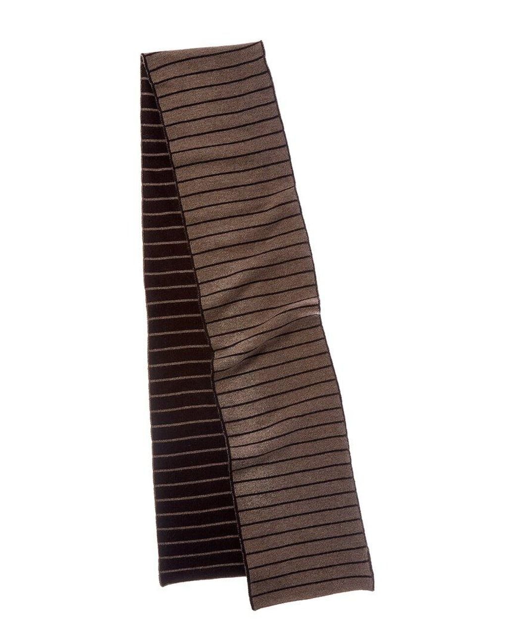 Portolano Brown Wool & Angora-Blend Scarf for men