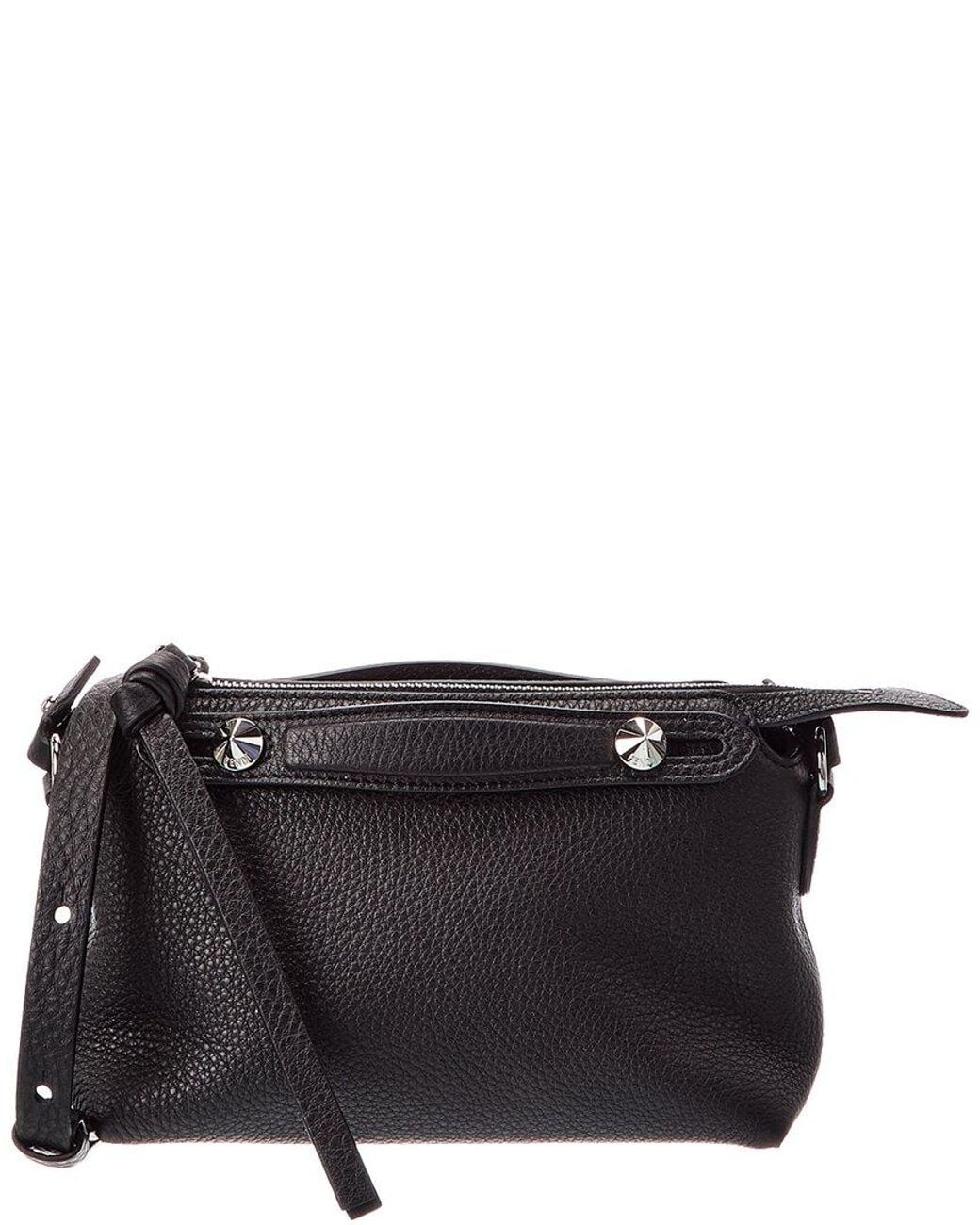Fendi Black By The Way Soft Mini Leather Satchel