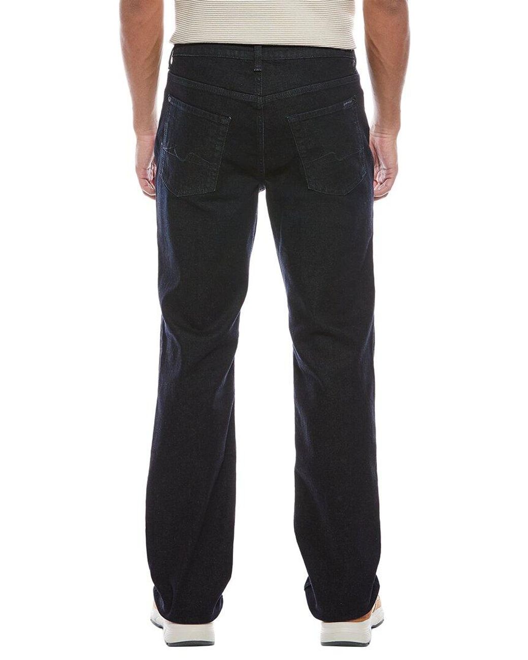 7 For All Mankind Black Austyn Basin Straight Jean for men