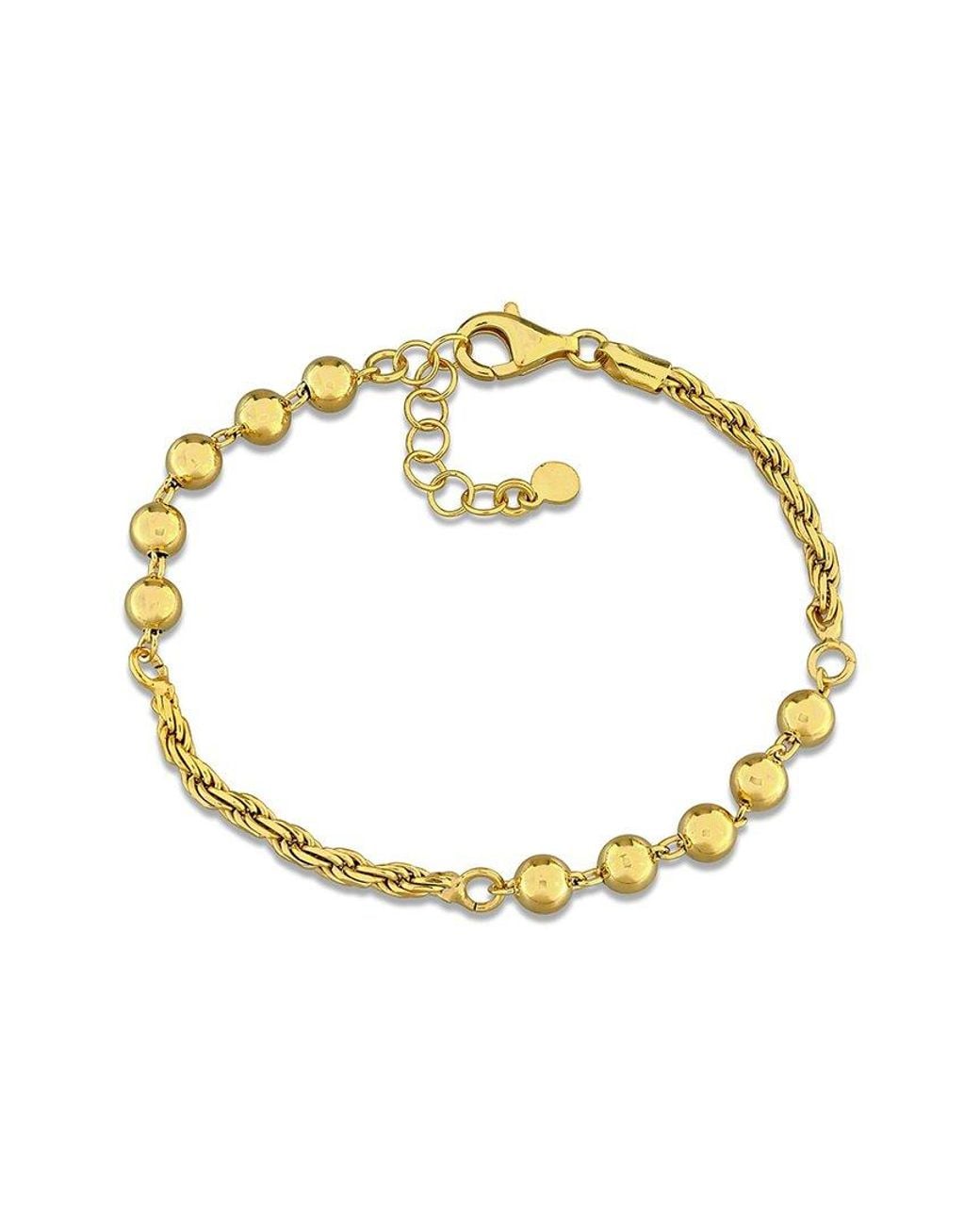 Italian Silver Metallic Rope Chain Bracelet