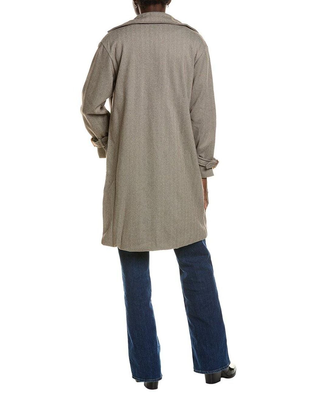 Marion Natural Collared Neck Buttoned Coat