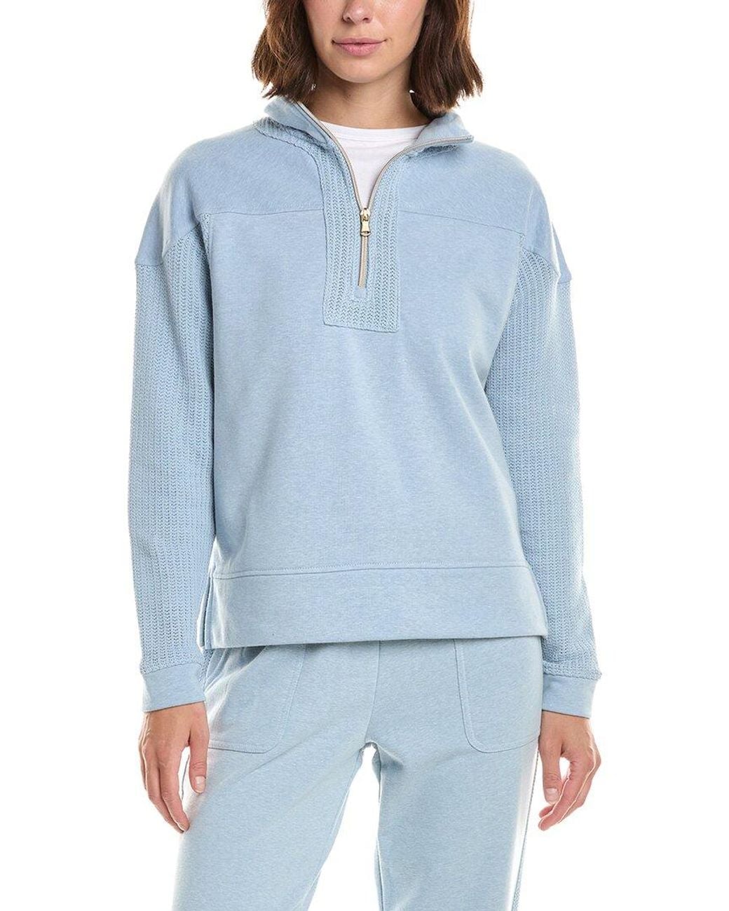 Nanette Lepore Blue Seamed Pullover