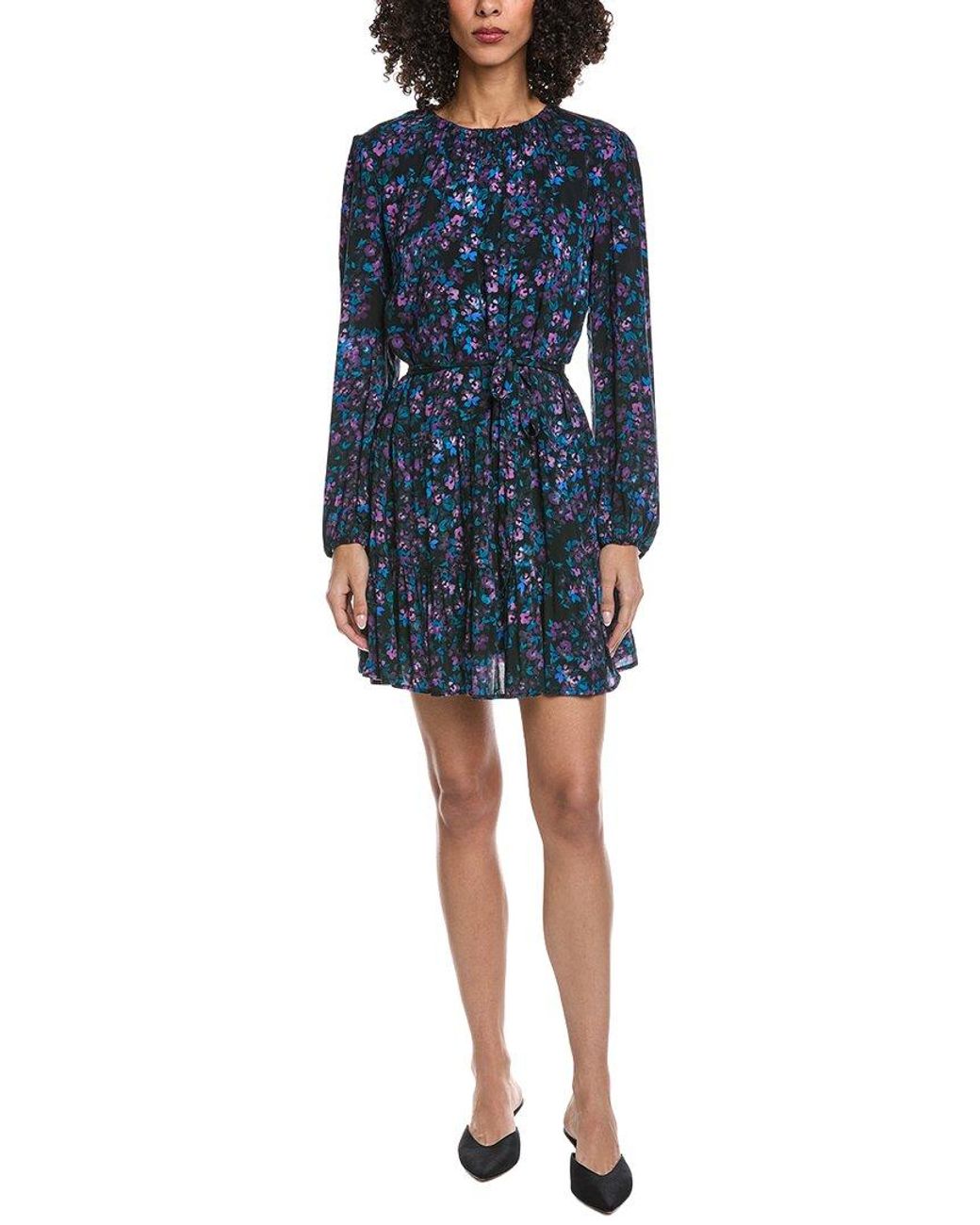 Bella Dahl Blue Tiered Mini Dress