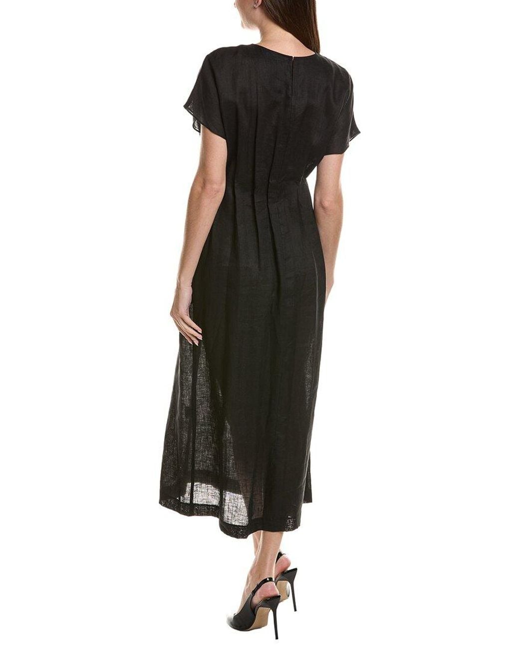 Sara Campbell Black Celine Linen Dress