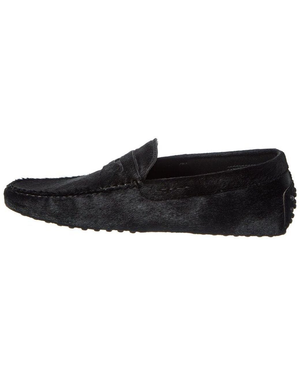 Tod's Black Gommini Haircalf Loafer for men