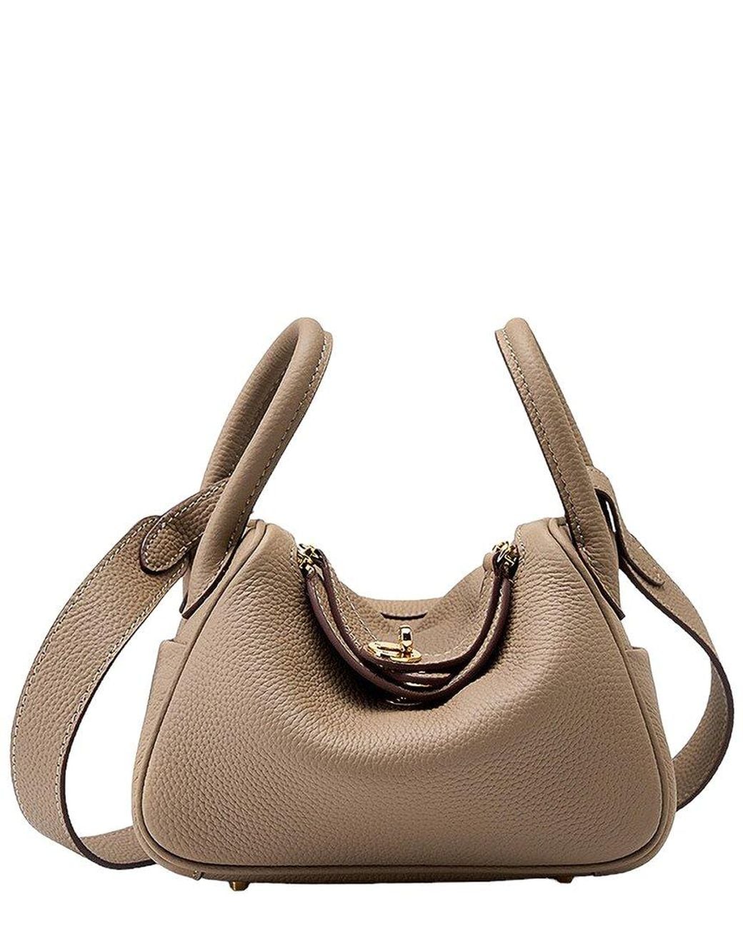 Adele Berto Brown Leather Shoulder Bag