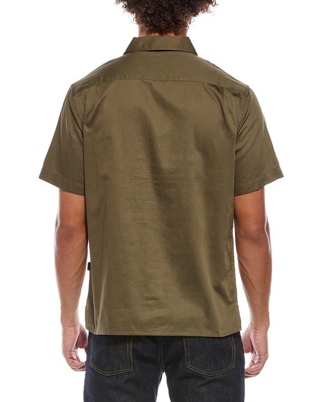 John Varvatos Green Danny Camp Shirt for men