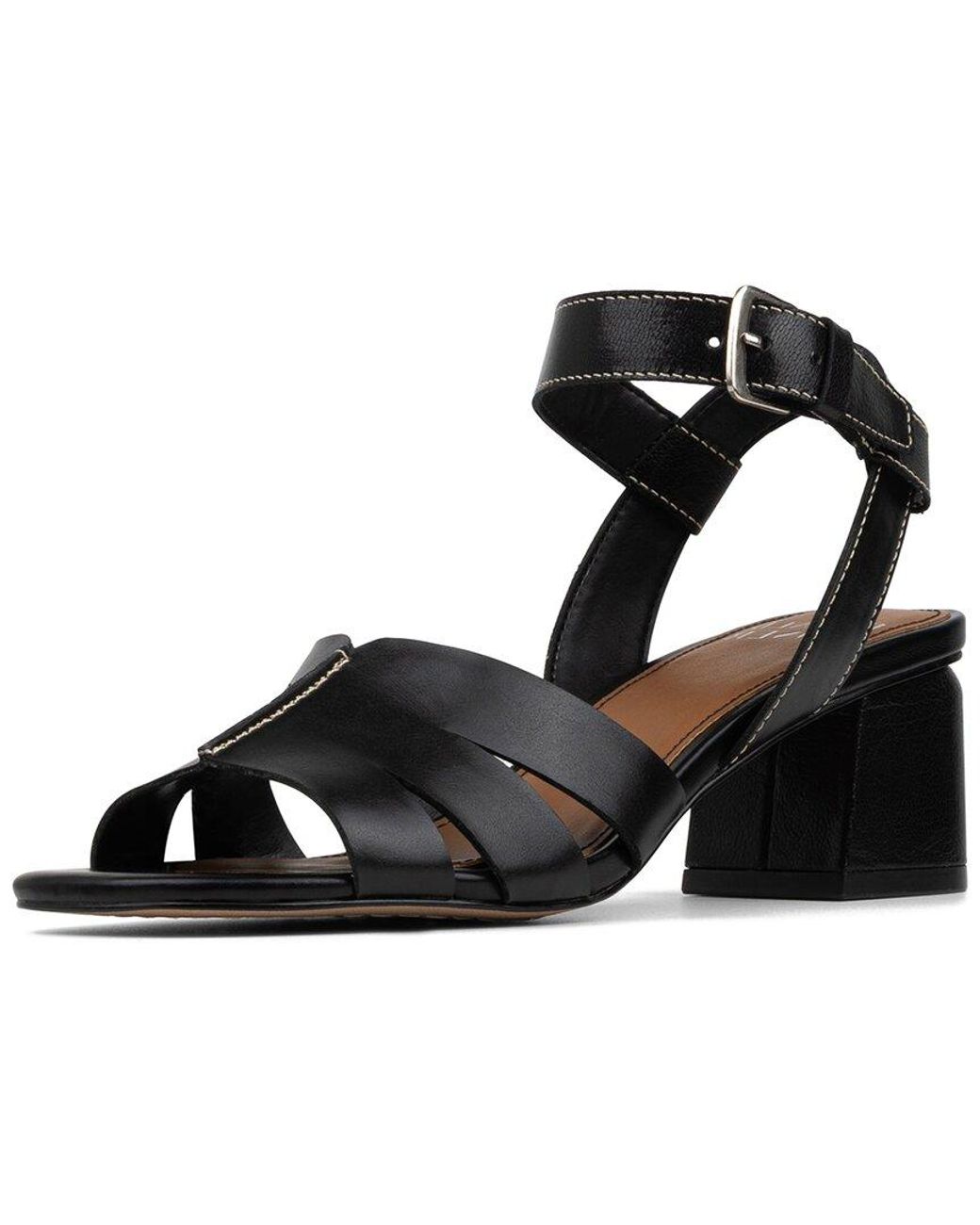 Donald J Pliner Black Joyus Leather Sandal