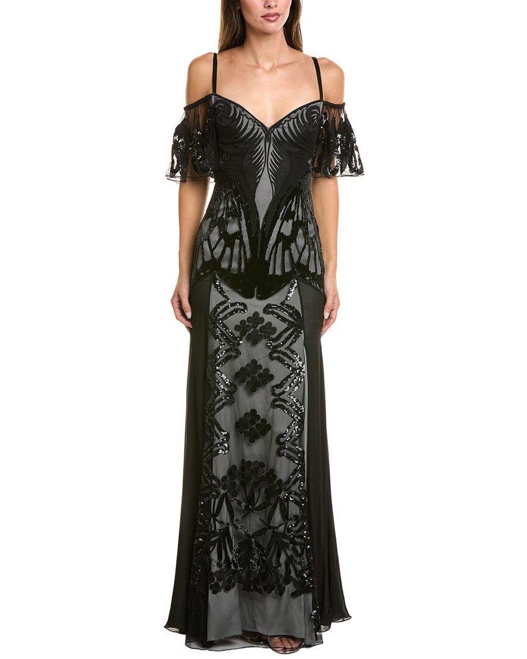 Temperley London Black Inez Strappy Gown