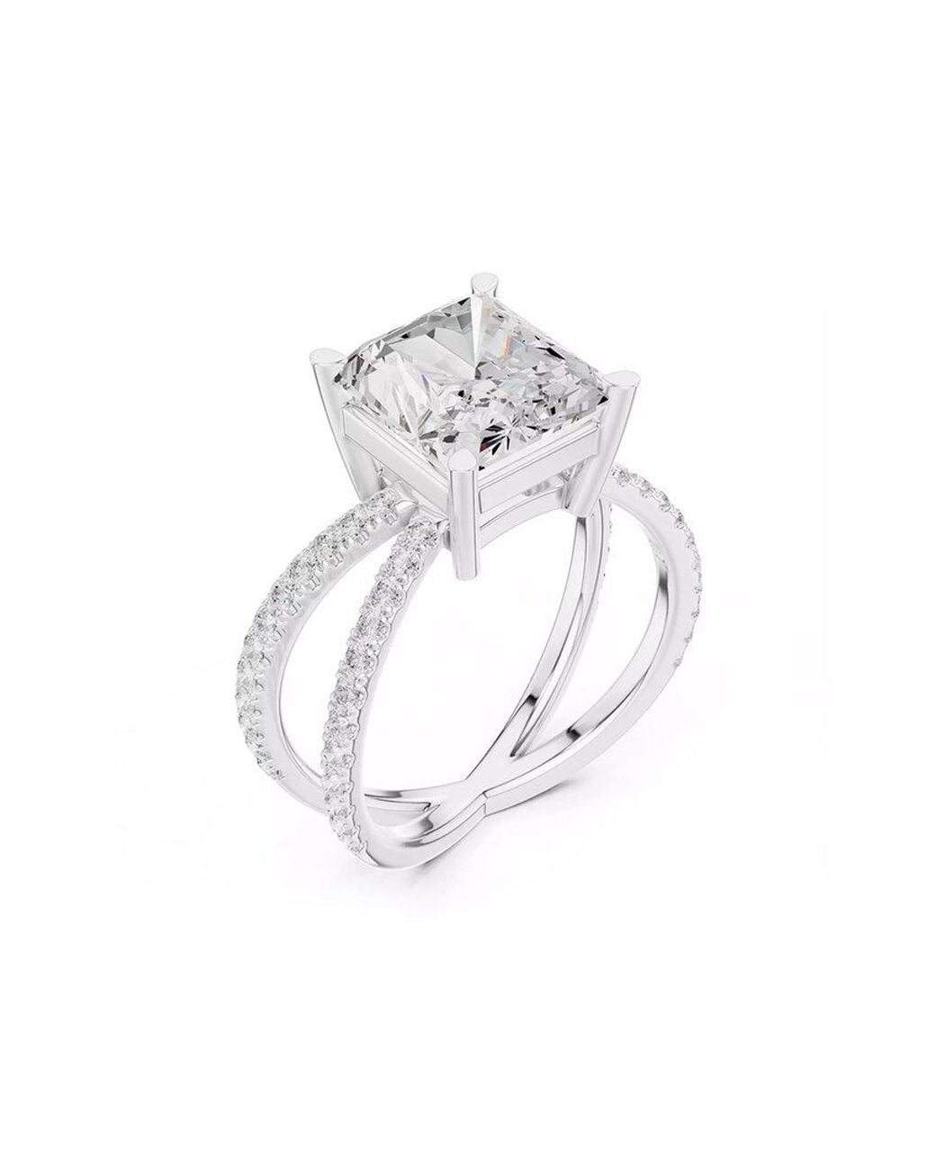 Lab Grown Diamonds White 14K 4.00 Ct. Tw. Lab-Grown Diamond Ring
