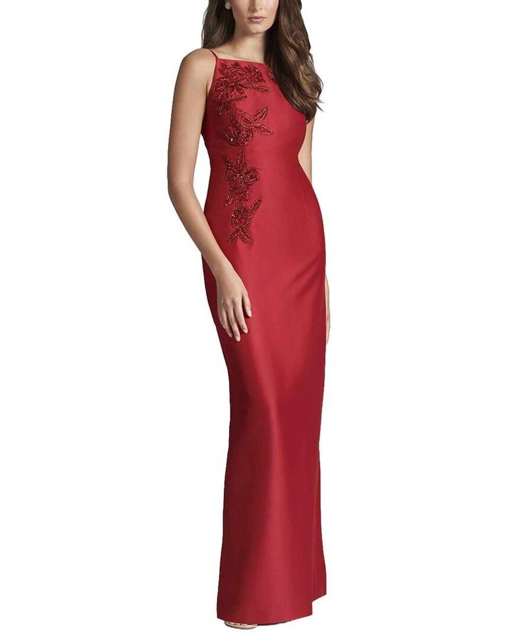 Sachin & Babi Red Embellished Pryce Gown