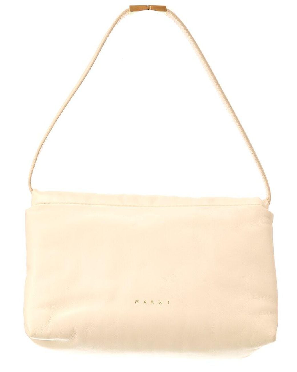Marni Natural Prisma Leather Shoulder Bag