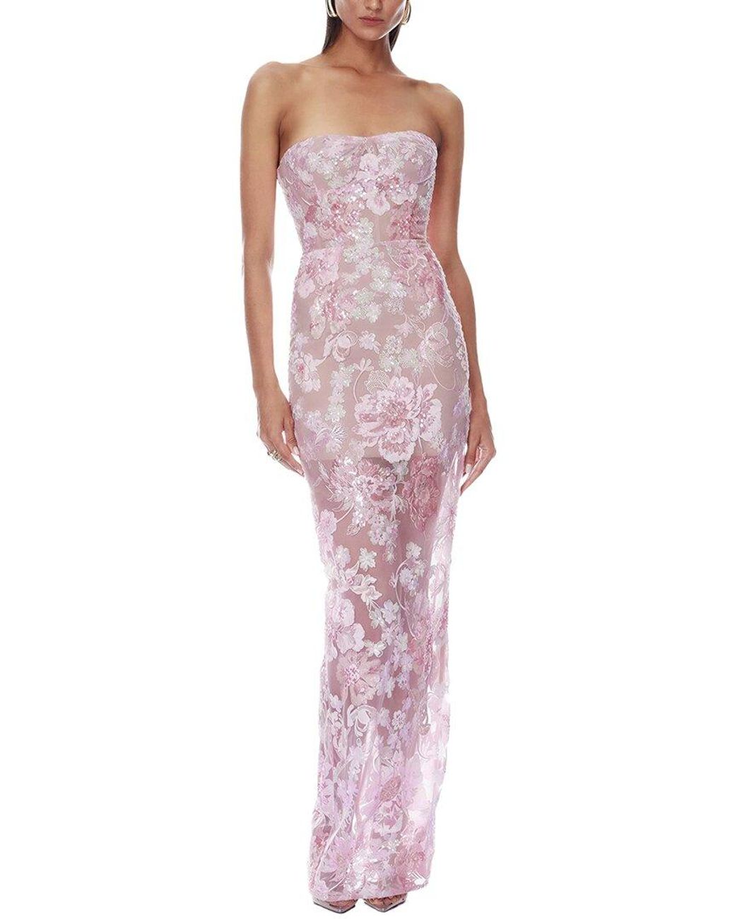 Alma King Red Solid Maxi Dress