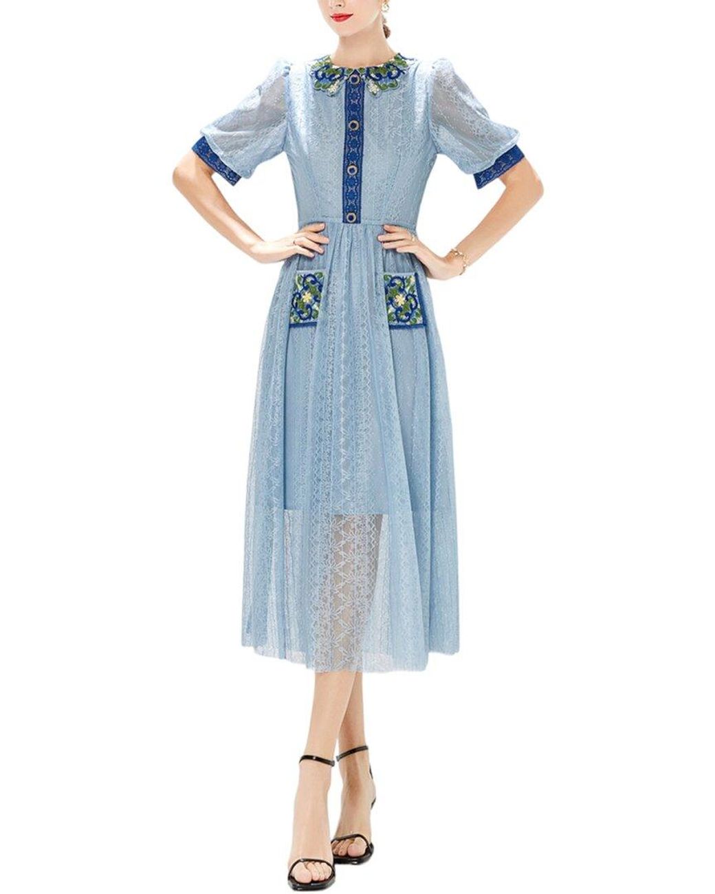 Kaimilan Midi Dress in Blue | Lyst