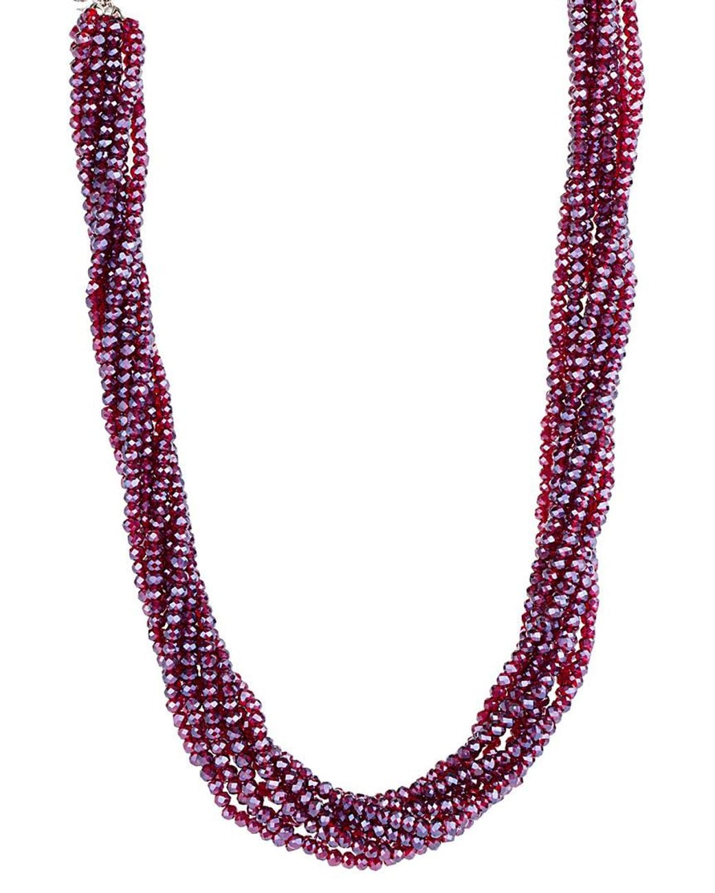 Saachi Purple Glass Beaded Necklace