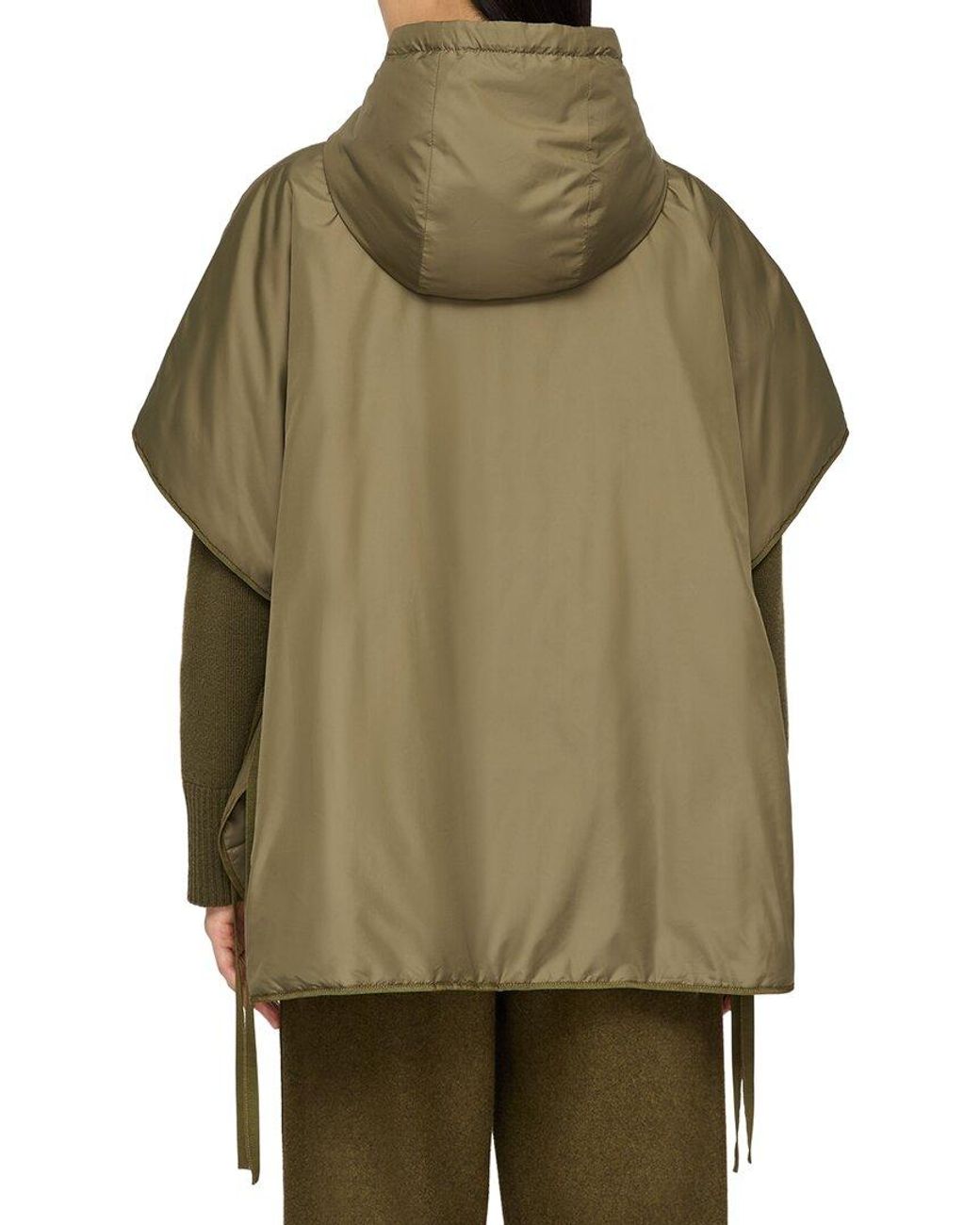 Lafayette 148 New York Green Hooded Cape