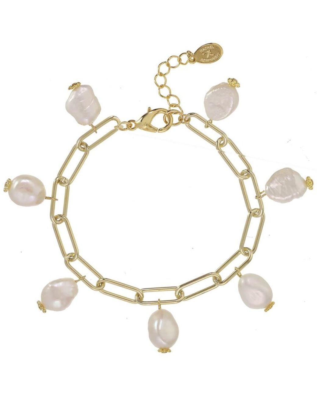 Rachel Reinhardt Jewelry Metallic 14k Over Silver Pearl Bracelet