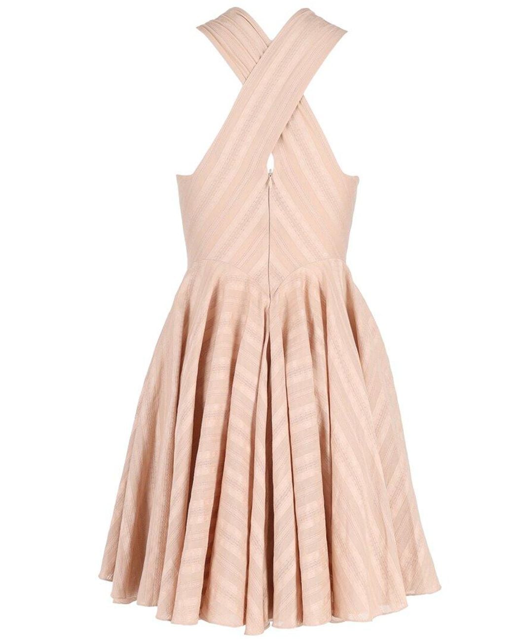 Alaïa Pink Alaïa Printed Mini Halter Neck Flared Dress (authentic Pre-loved)