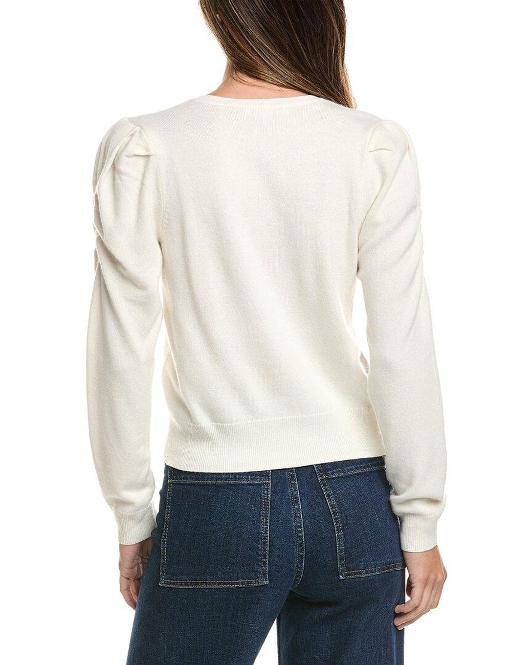 FRAME White Frankie Wool & Cashmere-Blend Sweater