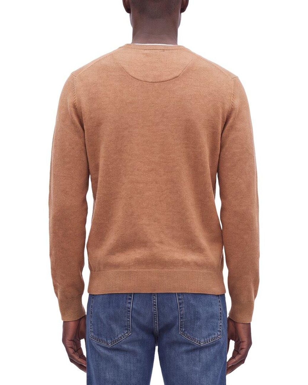 Phenix Blue 100% Cashmere V-Neck Sweater for men