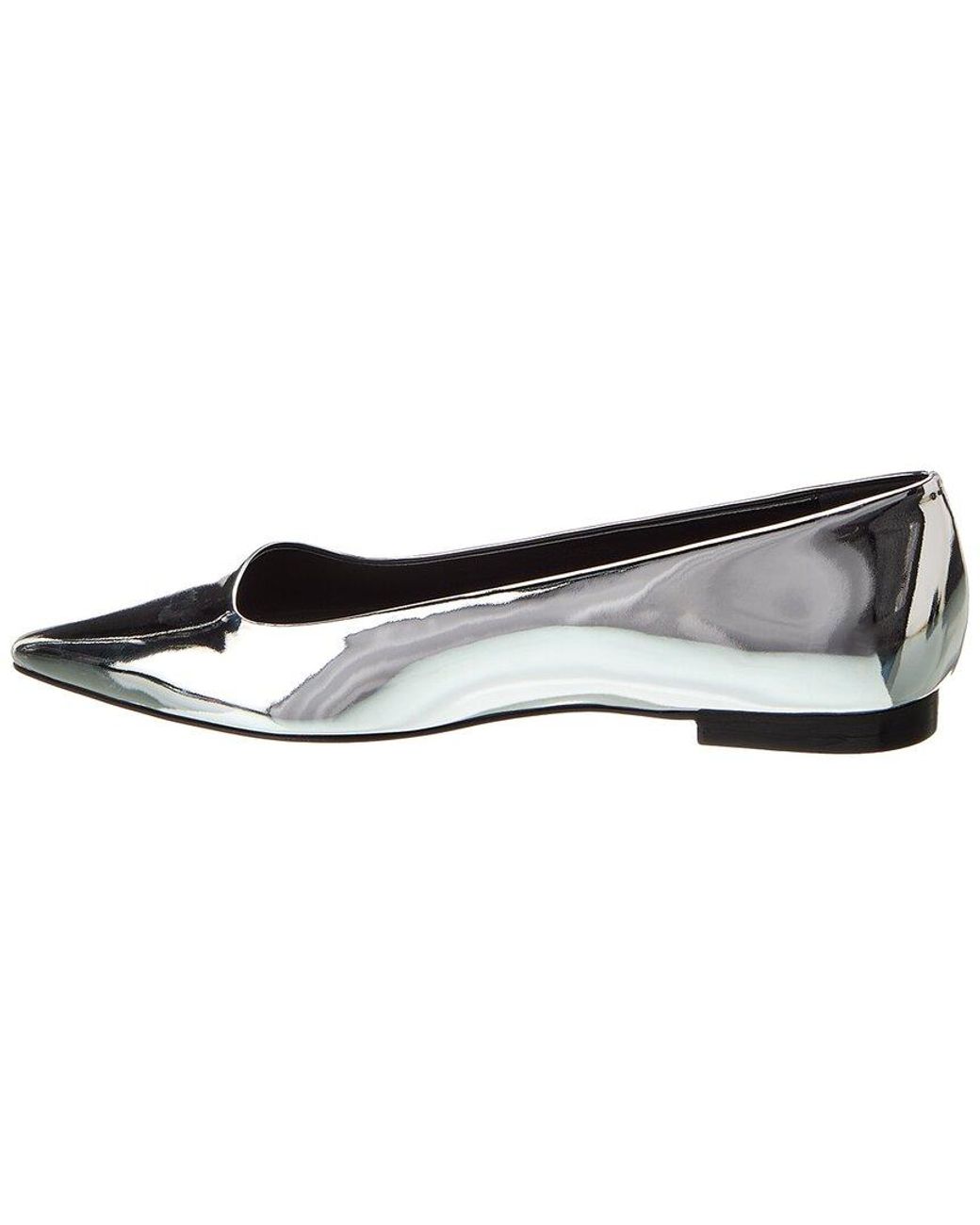 Isabel Marant White Olisa Leather Flat