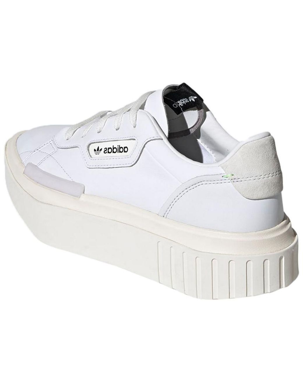 adidas Leather Hypersleek Shoes in White | Lyst