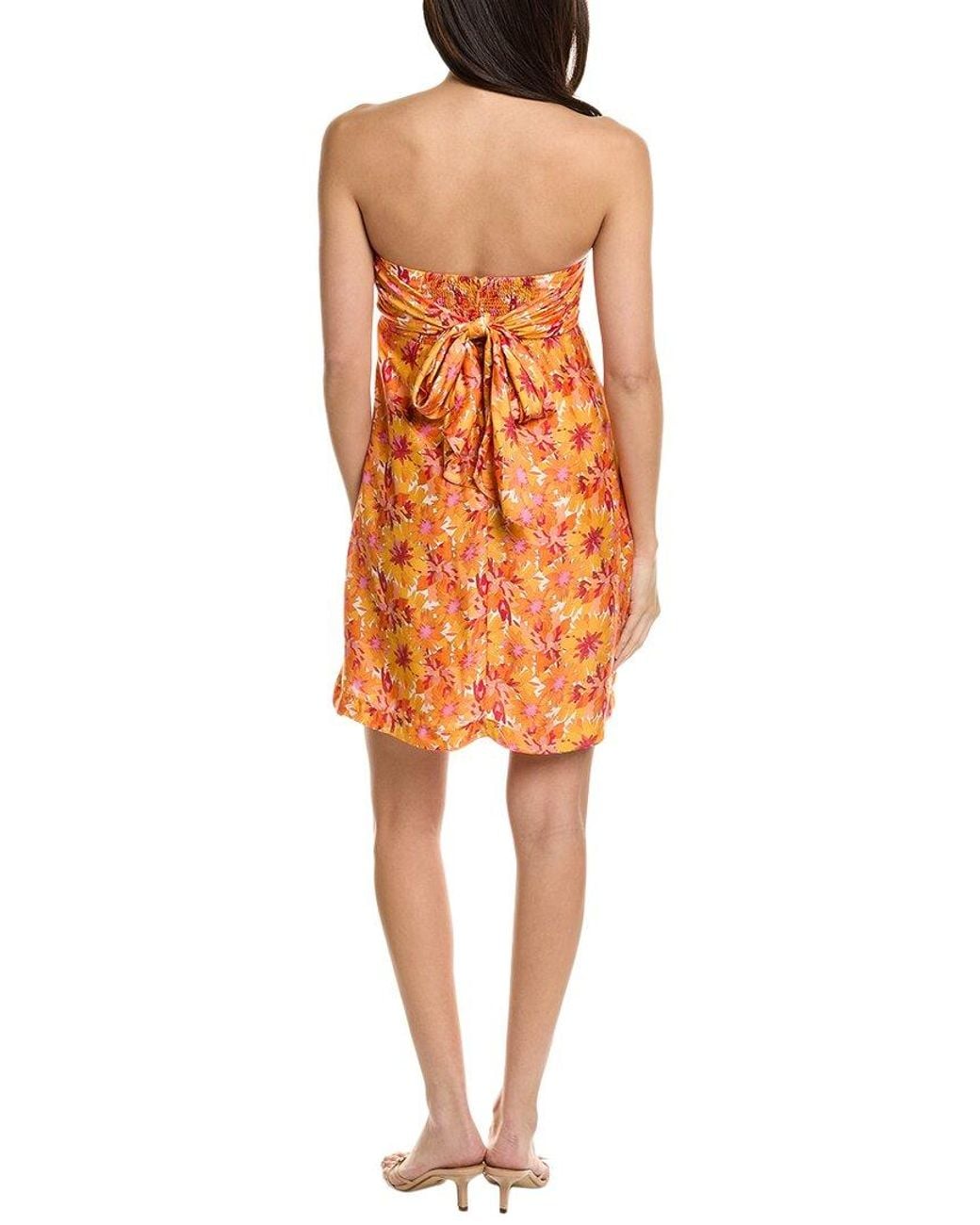 ViX Orange Lowana Mustard Chloe Mini Dress