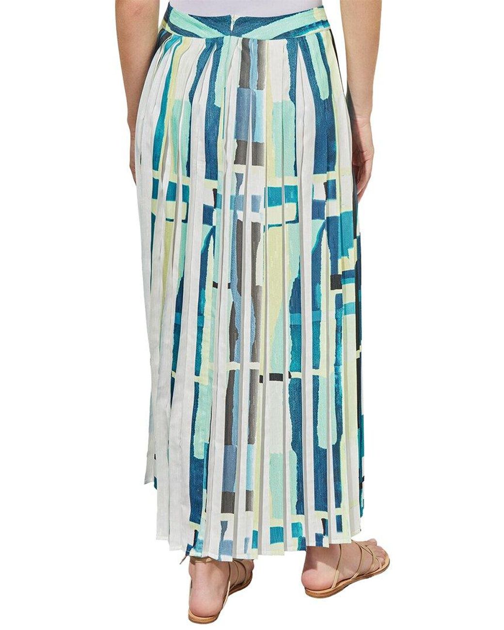 Ming Wang Blue Maxi A-Line Skirt
