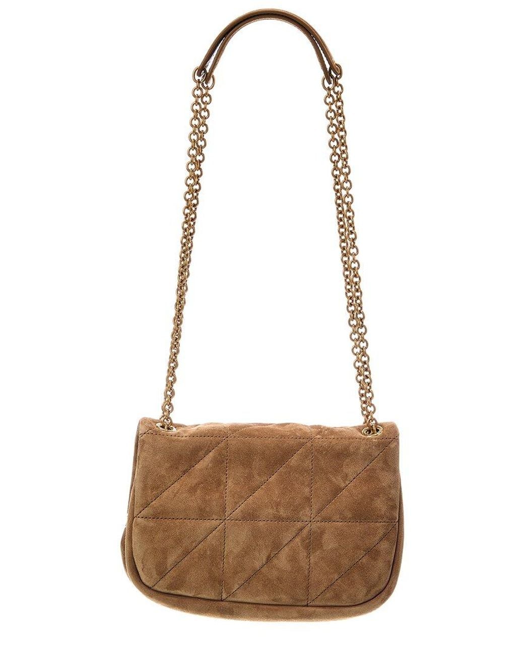 Saint Laurent Brown Jamie Suede Shoulder Bag