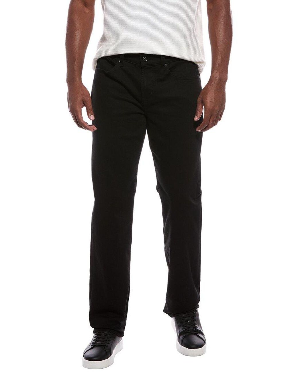 7 For All Mankind Black Austyn Squiggle Onyx Relaxed Straight Jean for men