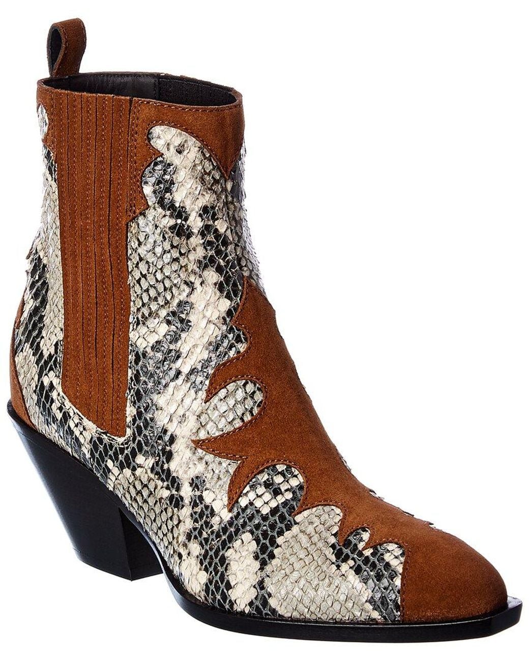 Giuseppe Zanotti Brown Suede & Snakeskin Bootie