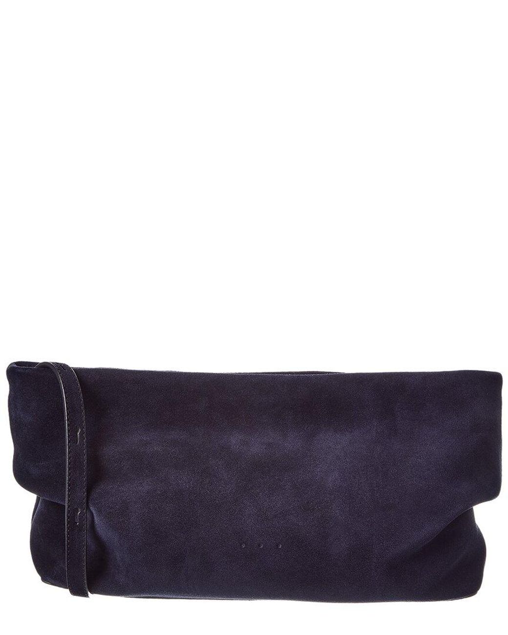 Aesther Ekme Blue Suede Shoulder Bag