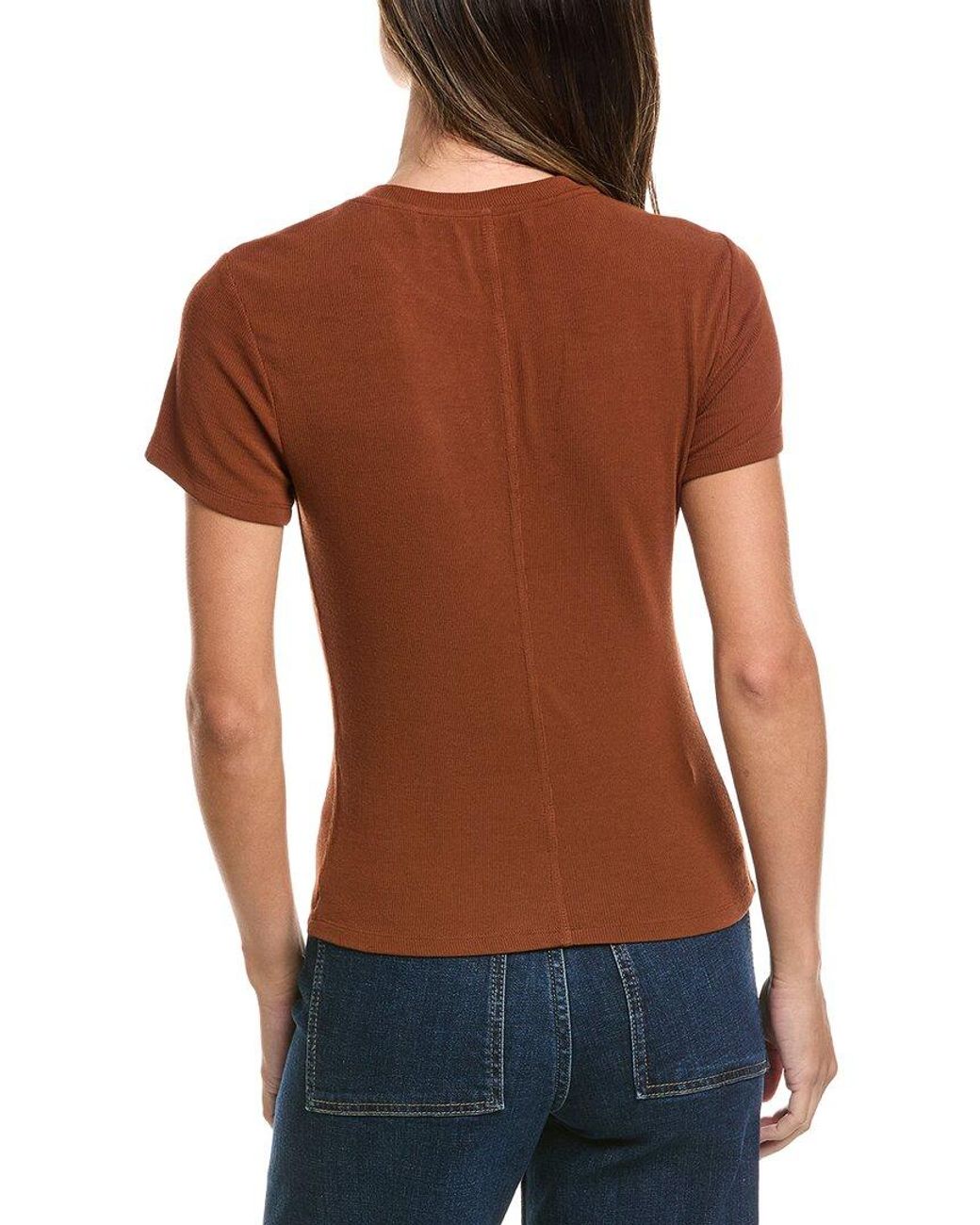 FRAME Brown The Rib Baby T-Shirt