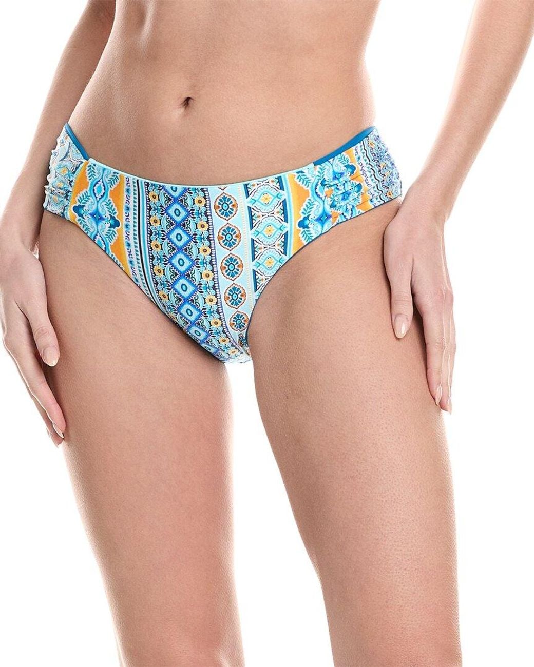 La Blanca Blue Scarf Reversible Hipster Bikini Bottom