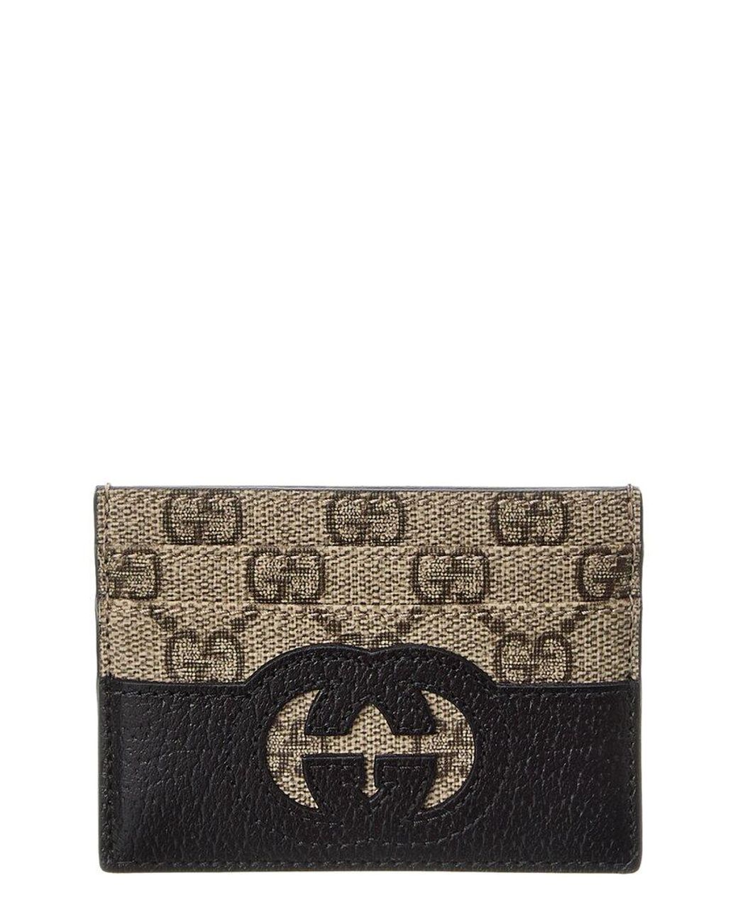 GG Supreme Canvas Wallet in Black - Gucci