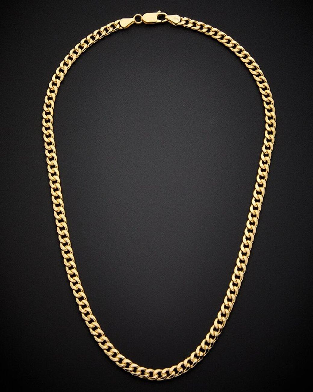 Italian Gold Black Fremada 14k Miami Cuban Link Necklace