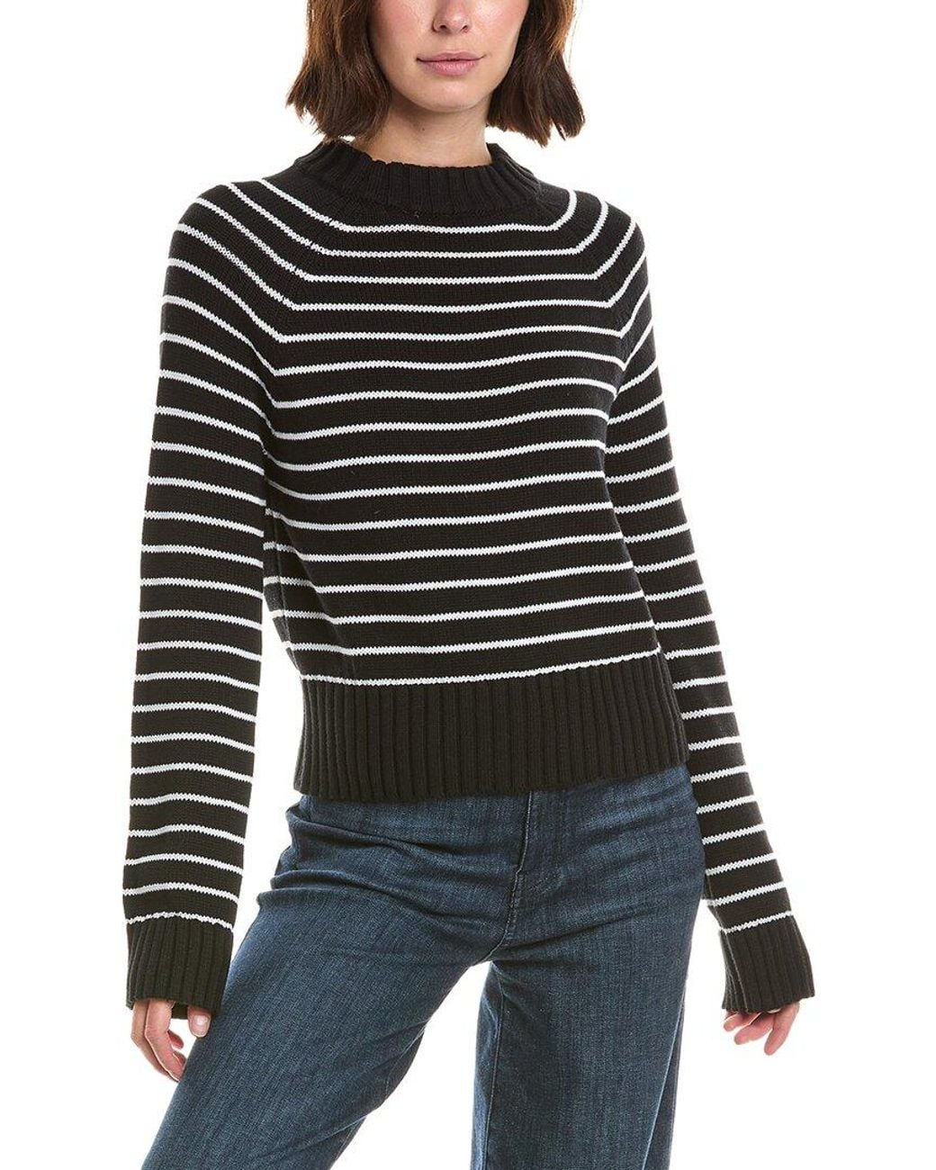 French Connection Black Isabella Cotton Sweater