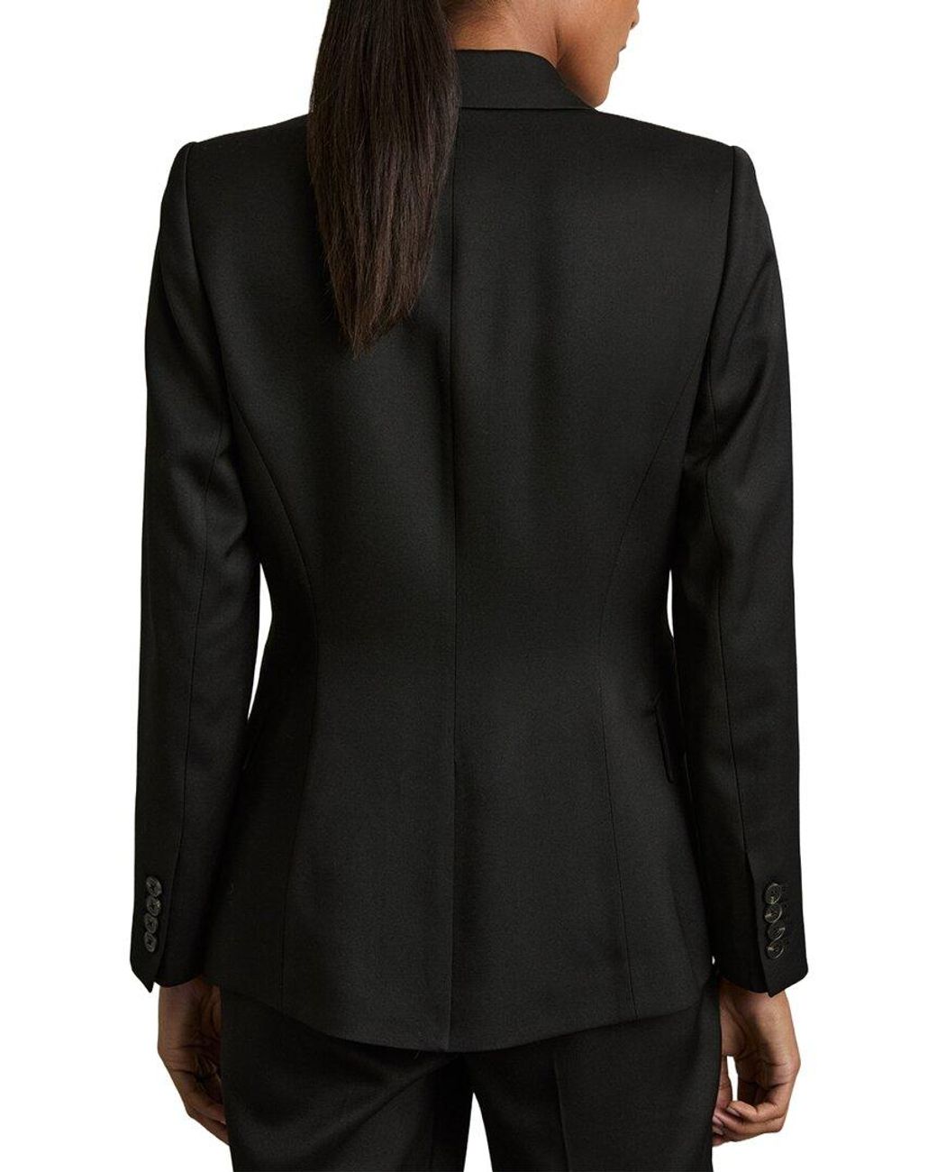 Reiss Black Single Breasted Tailored Blazer