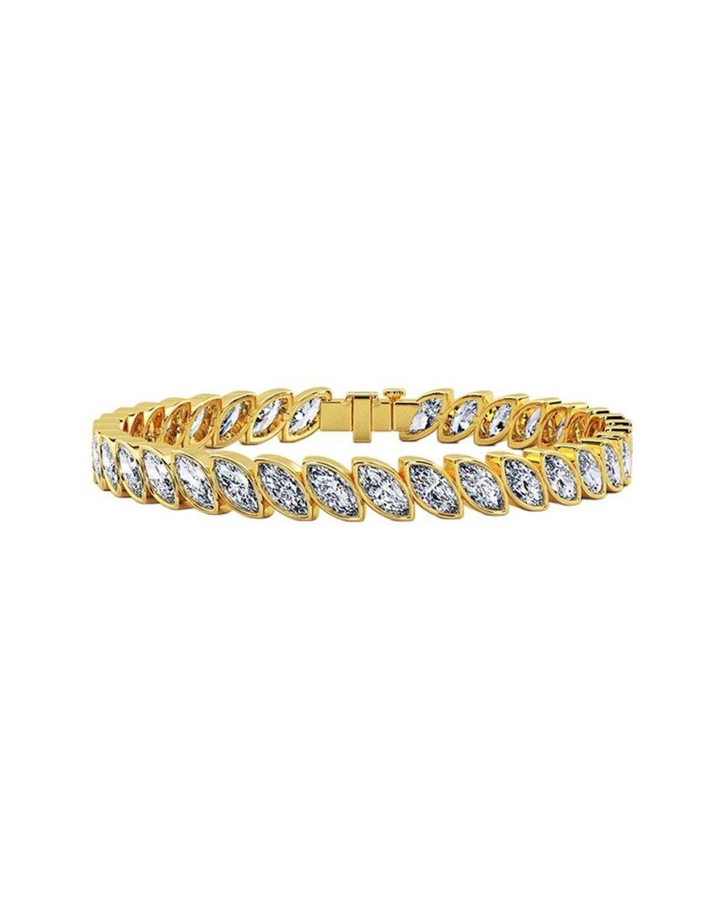 Lab Grown Diamonds Metallic 14K 8.50 Ct. Tw. Lab-Grown Diamond Tennis Bracelet