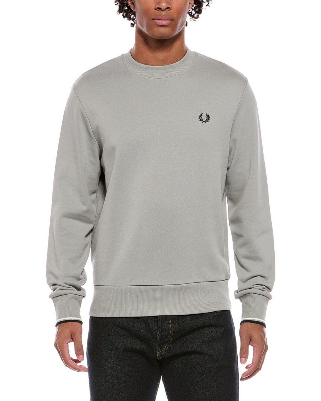 Fred Perry Gray Crewneck Sweatshirt for men